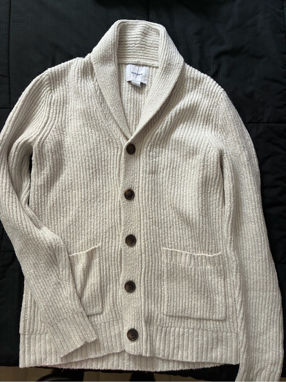 Old Navy Men’s Shawl Collar Cardigan - Cream